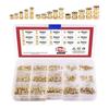 250Pcs M2 M3 M4 M5 Female Thread Knurled,Brass Threaded Insert Embedment Nut Assortment Set for 3D