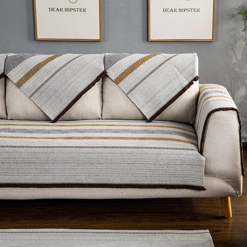 

Диванные подушки подходят для любого сезона, диванные полотенца полностью покрыты, полотенца для подлокотников на спинке, хлопковые и льняные чехлы для диванов не скользят. 60*60