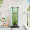 Vidaxl Raised Planter with Greenhouse, Rattan Look, 40X40X123 Cm