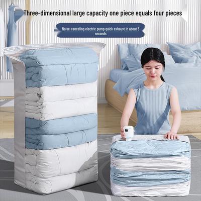 Vacuum Storage Bag with Electric Pump for Quilts, Clothes, and Down Jackets