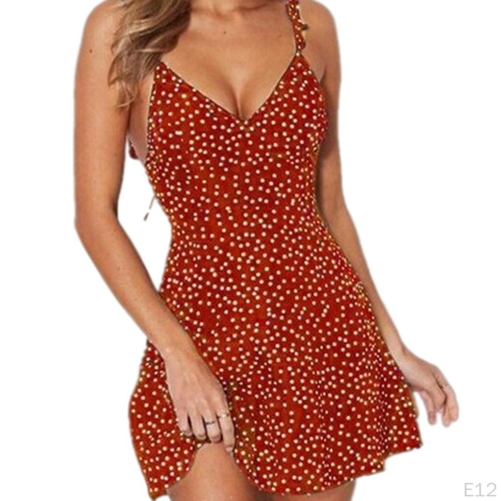 's Casual Short Dress Travel Dresses Beach Party Suspender Skirt for Traveling