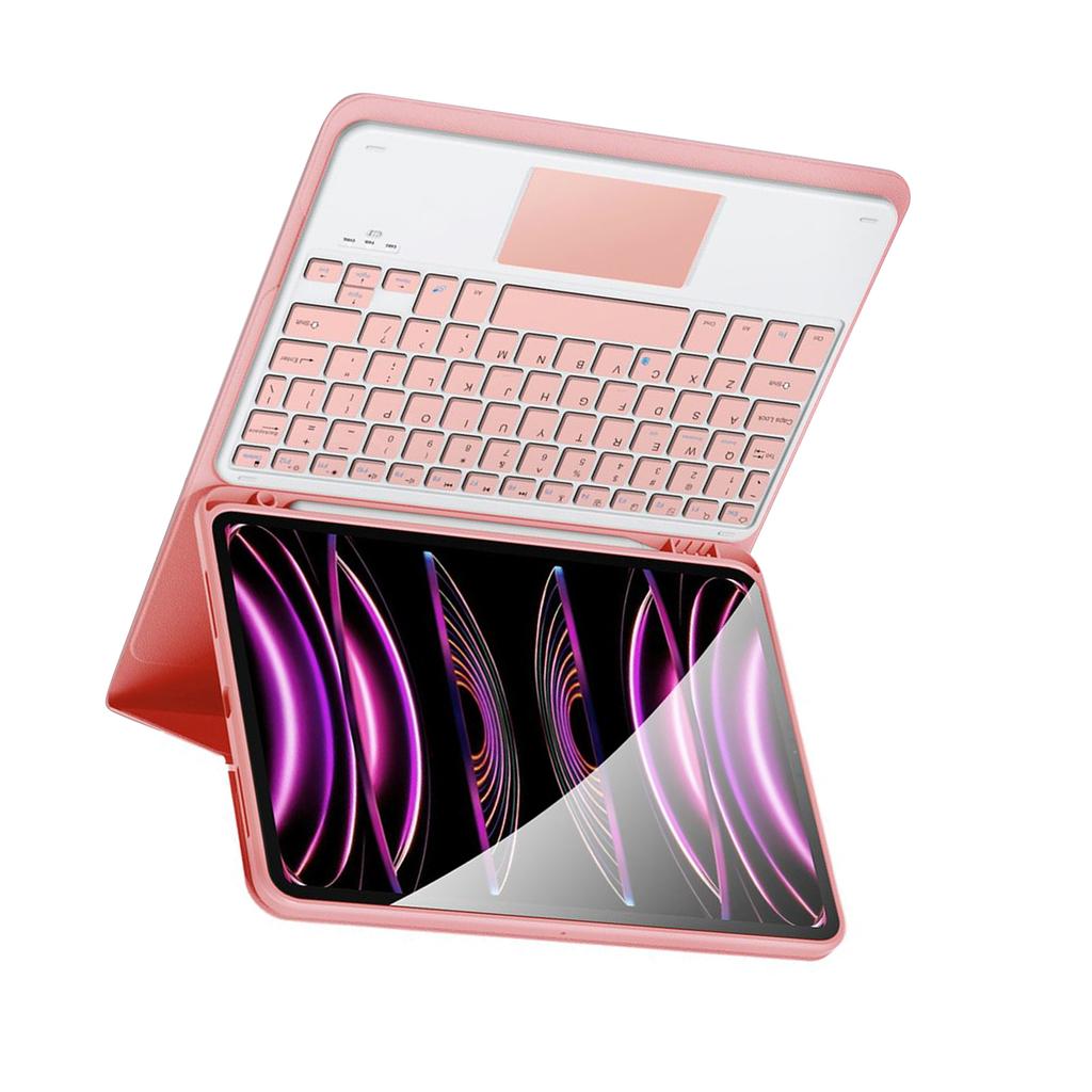 Wireless BT Keyboard USB Keypad with PU Leather Protecting Case for Tablet Compatible with AIr3 10.5in Pro
