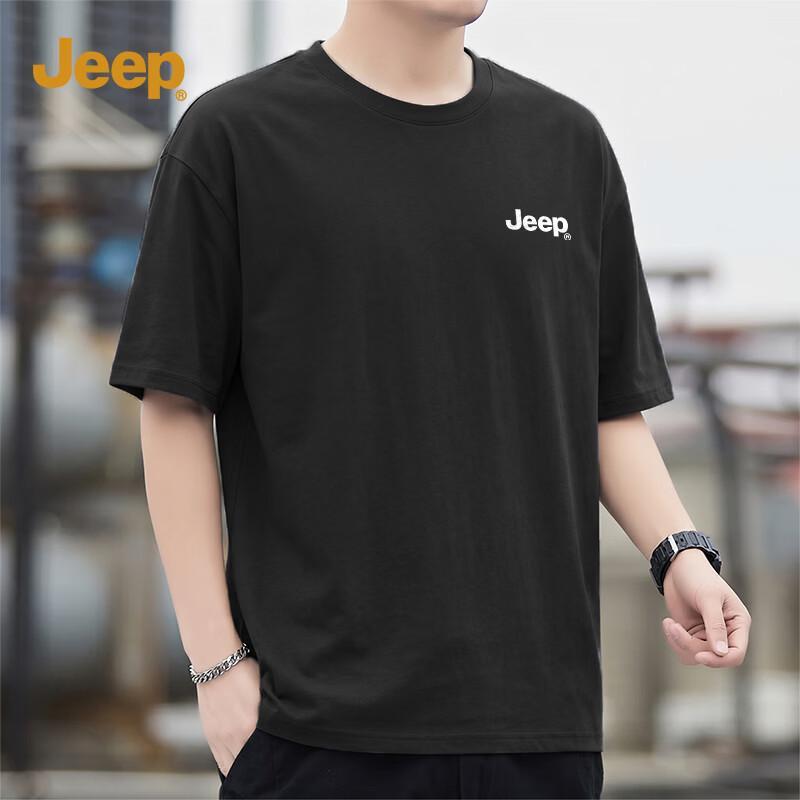 

JEEP Men s 220G Pure Cotton Loose Fit T-Shirt 5XL
