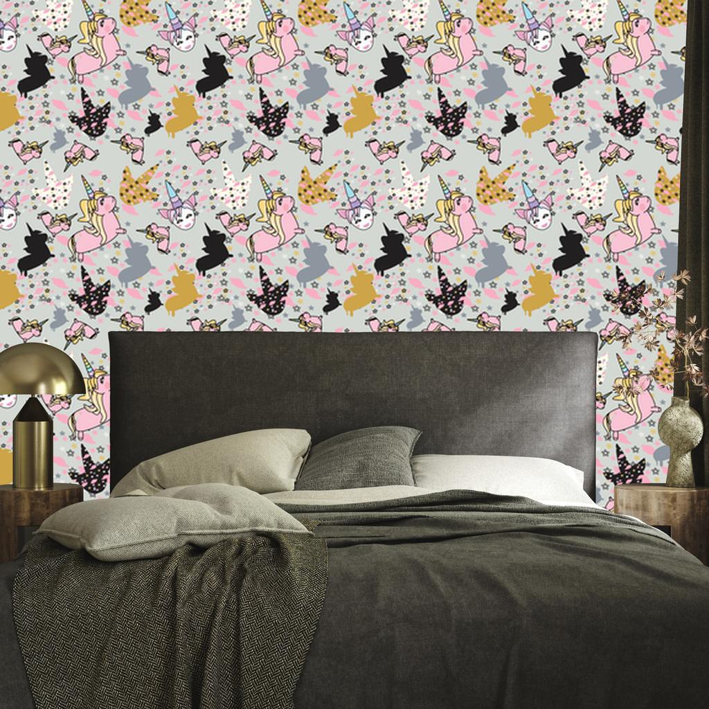Colorful Unicorns Wallpaper for Living Room and Bedroom 50x1000