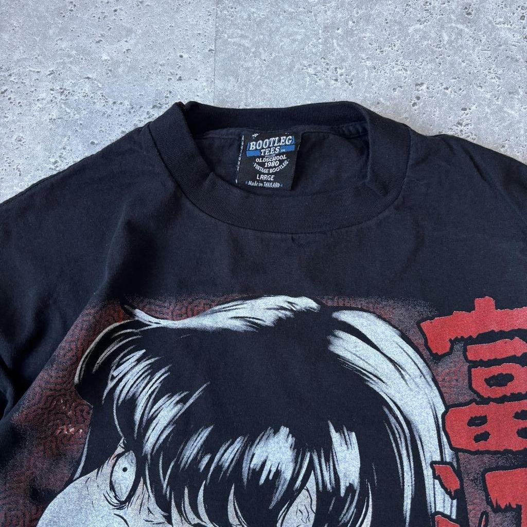 [USED] Junji Ito Tomie Subculture Horror T-Shirt, Size L, Black, Short Sleeve, Anime