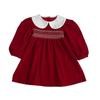 Red Baby Girls' Doll Collar Dress Bodysuit - Sisters' Spring/Autumn Romper Outfit