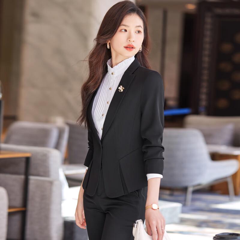Troloman Women's Slim Fit Professional Suit Set