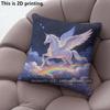 Copricuscini Decorativi Stampa Tramonto Arcobaleno Nuvola Pegasus Copricuscino Modello Adatto per Divano Camera da Letto Copricuscino per Auto