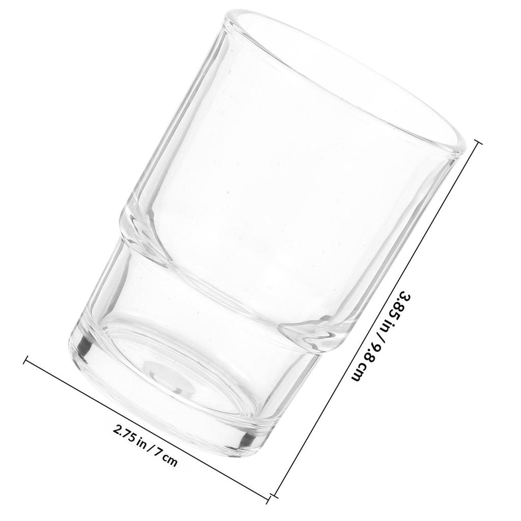 2Pcs Glass Toothbrs Cup Holder Bathroom Supplies Clear Glass Toothpaste Storage Holder Toothbrush Cup Bathroom Supplies