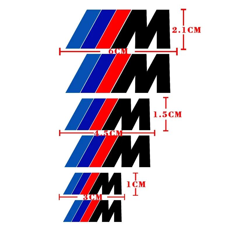 6PCS Car Brake Decorative Stickers Wheel Hub Styling Decals Accessories For BMW M X1 X3 X5 X6 X7 E30 E90 M3 E84 E83 F25 E91 E60