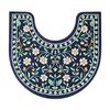 Floral Pattern Toilet U-shaped Mat Absorbent Bath Mat Practical Bathroom Floor Rug  Household