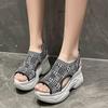 Thick-soled High-heeled Mesh Breathable Wedge-heeled Fish-mouth Shoes Sports and Casual Sandals for Women Heels Women