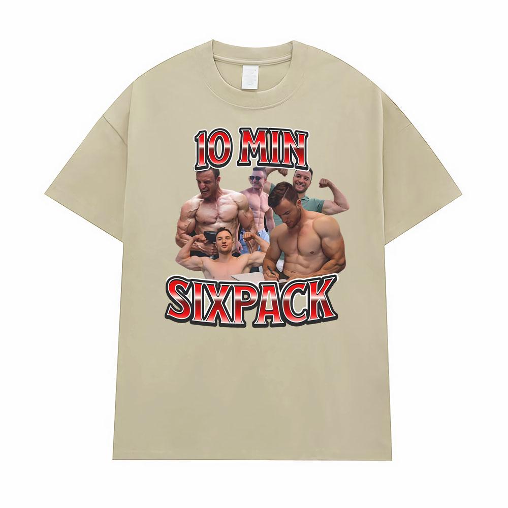 10 Min Sixpack Sasha Huber Vintage Gym Workout T Shirts Men Women Clothing High Quality Trend Cool T-shirts Short Sleeve T Shirt