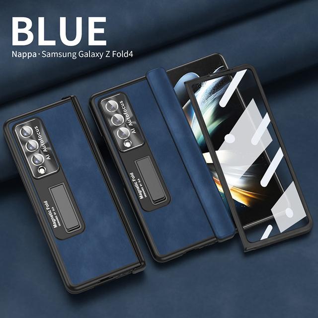 Magnetic Hinge Protective Case For Samsung Galaxy Z Fold 4 5g With Front Film Lens Cap Zfold4 All -Inclusive Case Fold4 Funda