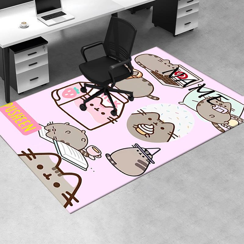 Pusheen, Milk, Witch Office Carpet Soft Polyester Entrance Carpet Washable Non slip Machine Washable