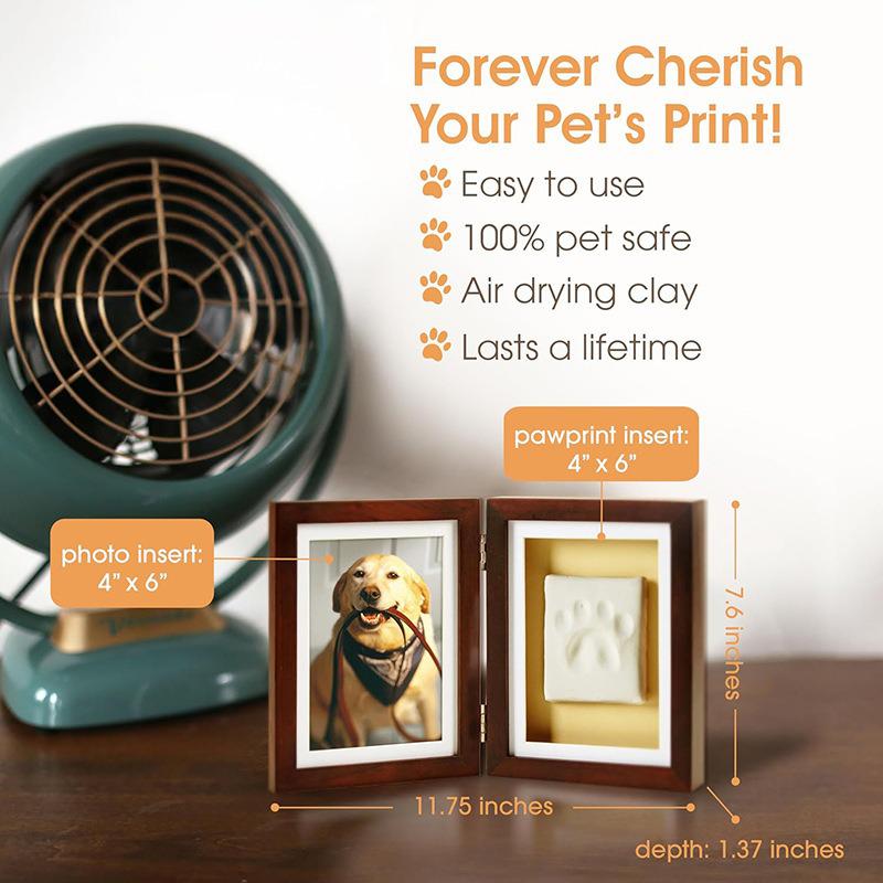 Porta-Retrato Memorial para Pets com Pegada - Presente DIY com Foto para Cães e Gatos