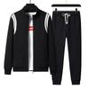 Mantel Übergroße Herren Strickjacke Sport Casual Set Zweiteilige Hose