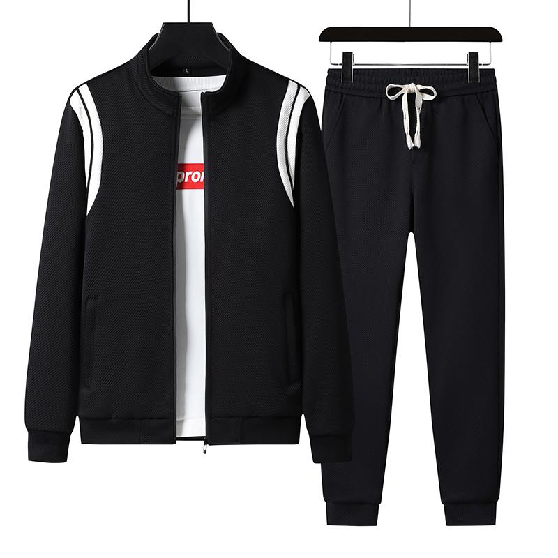 Mantel Übergroße Herren Strickjacke Sport Casual Set Zweiteilige Hose