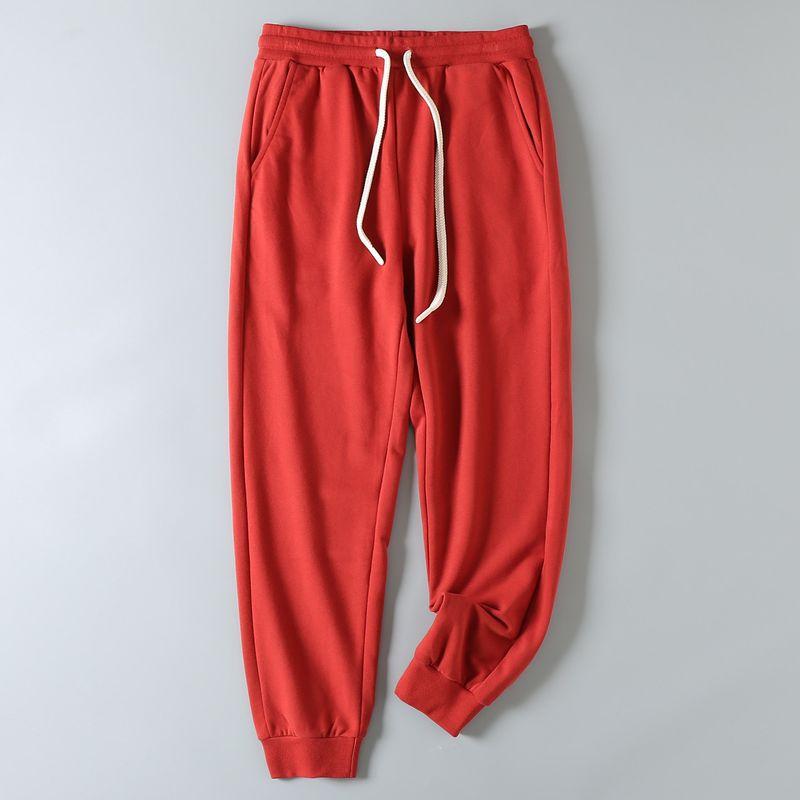 Original Foreign Trade Surplus Stock, New Spring and Autumn Style, Solid Color, Casual Loose Fit, Elastic Waist, Sports Jogger Pants for Men