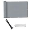Balcony Screen Privacy Fence Wind  HDPE  Weather for Deck Patio Backyard Outdoor Pool Porch Railing 118x35inch Grey