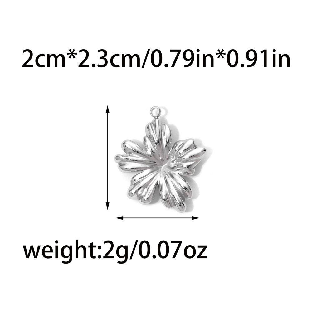 

3pcs Stainless Steel Gold Color Flower Charms DIY Pendant for Necklace Earrings Zircon Making Bohemian Accessories Wholesale