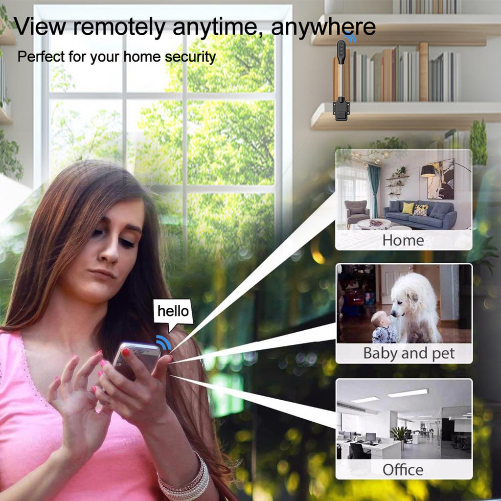 Wireless Security Camera, 2.4Celsius5GHz Wi-Fi Indoor Camera with IR Night  ,4K Remote Viewing, 1080P Recording, Two-Way  , Motion Alerts, Lo