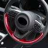 For Toyota Yaris /yaris Cross    CarbonFiber Car Steering Wheel Panel Cover Trim Decorate Frame Sticker Accessories