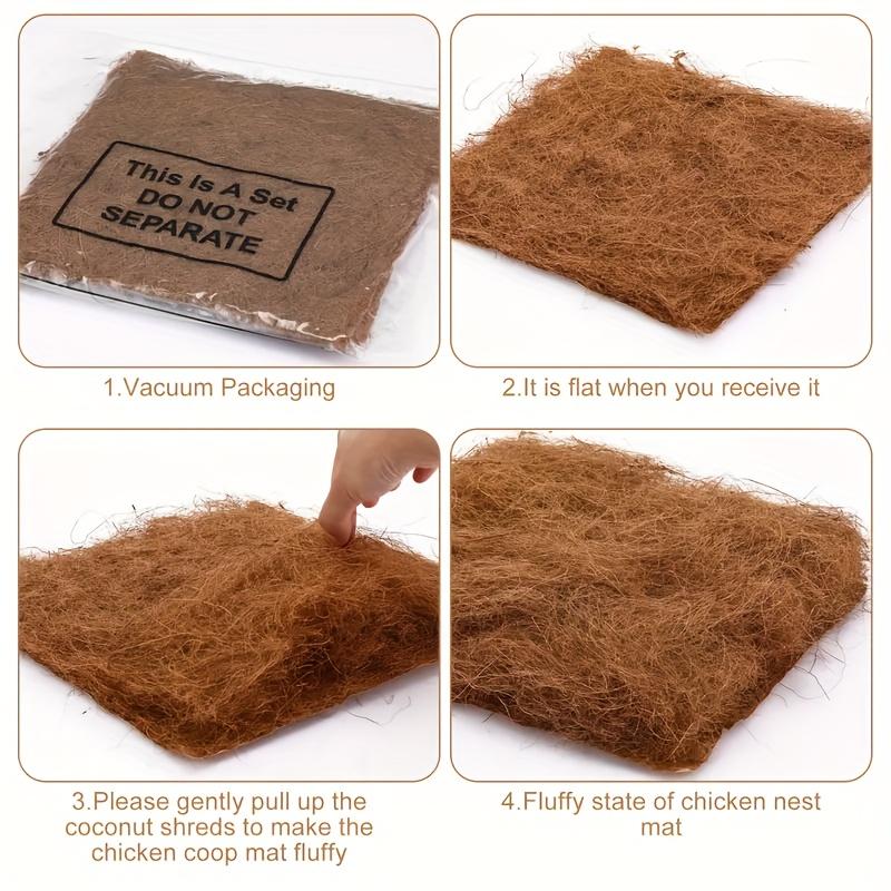 6PCS Nesting Liner Nest Box Chicken Mat, Nest Mat Box Liner, Chicken Coop Chicken Mat, Chick Mat Bird Nest Mat Rabbit Mat