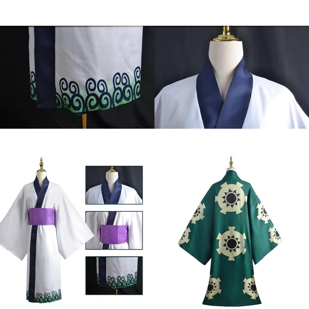 One Piece Roronoa Zoro Wano Country Cosplay Costume Kimono For Men And Women