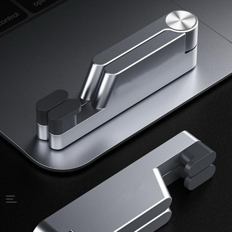 Foldable Desktop Phone Holder Aluminum Construction Small Size Pocket Phone Stand For Smartphones And Tablets