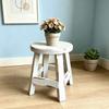 Support de plante à fleurs en bois massif - Étagère à plantes ronde pour la maison, le balcon et le salon - Tabouret en bois rétro