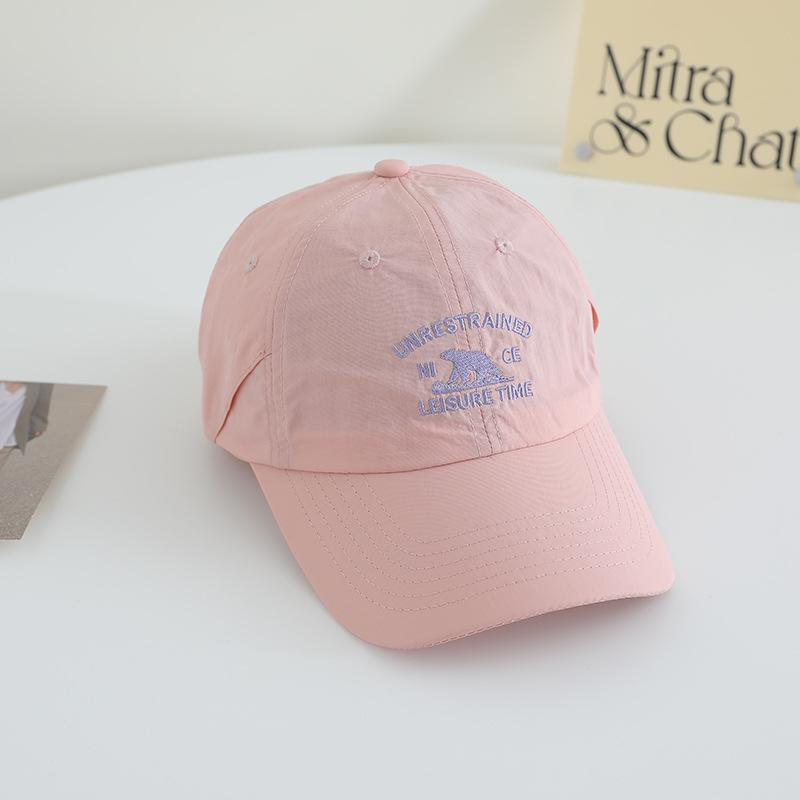 Korean Version of Embroidered Letters Short Brim Versatile Baseball Hat for Women In Spring and Summer New Fashionable Casual Sunshade Duck Tongue
