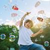Bubble Machine with Light And Music Automatic Standing Bubble Maker 46.5 Inch Height Adjustable LED Colorful Lighting Party Toy