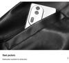 Men's Stand Collar Motorcycle Leather Jacket - Spring/Autumn, Casual & Stylish for Teens and Adults.