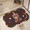 Cartoon cute bathroom diatom mud water absorption non-slip quick drying bedroom bathroom home interior entrance floor mat carpet