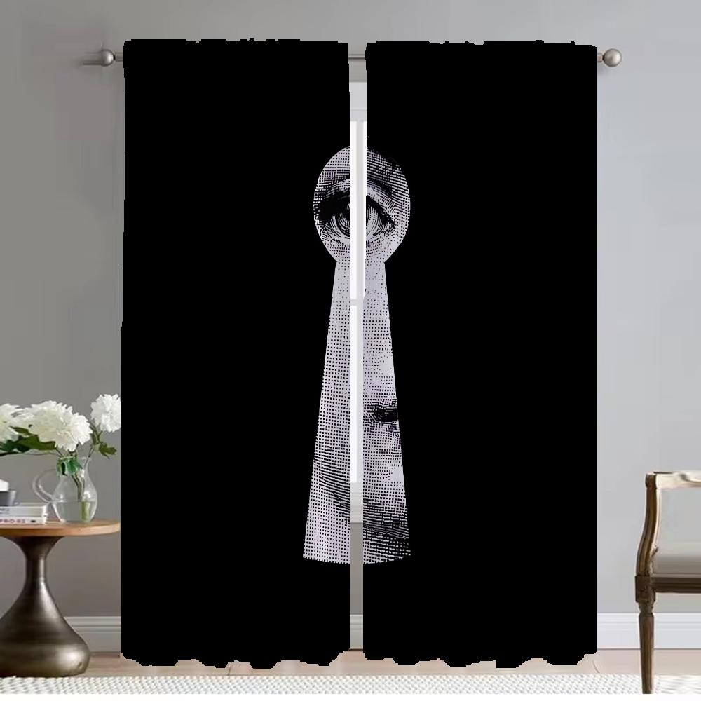 

Shades Fornasetti затемняющие шторы 2 шт. домашний интерьер шторы для камеры гостиная занавеска украшение на Хэллоуин кухня W50xH70cmx2pcs-CL