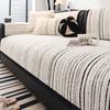 Velvet Stripe Sofa Slip Covers Anti Slip 1/2/3 Seater Armchair Couch Furniture Protector for Living Room Modern