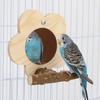 Wear Resistant Bird Perch Stand with Mirror Flower Shape Bird Branch Perch Rod  Grinding