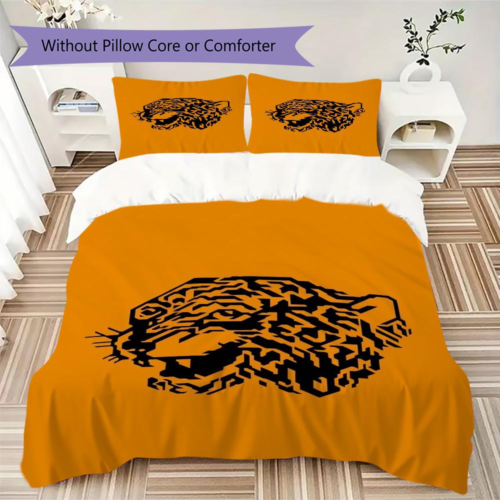 Hull City FC Pattern Bedding uilt Set uilt Cover Pillowcase Home Decoration Birthday Gift (1 * duvet cover + 2 * pillowcase without core)