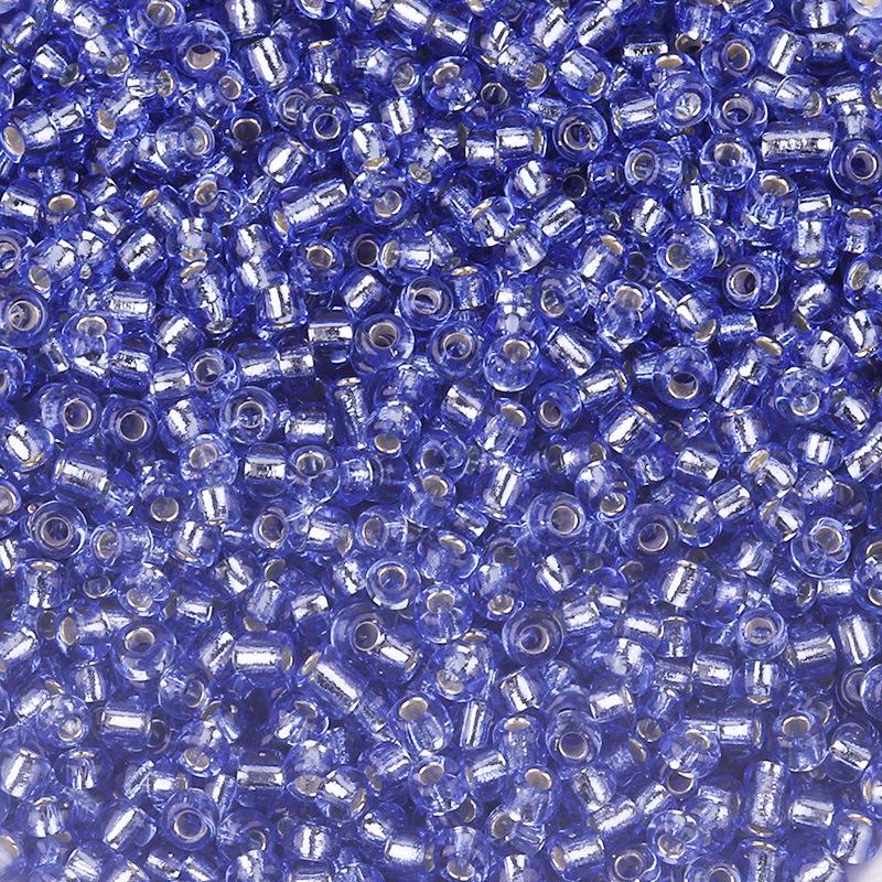 Forsølvede 3 mm glassfrøperler for DIY-smykker - Flere farger