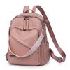 Women's Soft Leather Backpack Large Capacity Travel Bag Portable Commuter Schoolbag