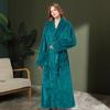 Women's & Men's Double-Sided Thick Coral Fleece Bathrobe - Long, Ankle-Length, Ideal for Autumn & Winter