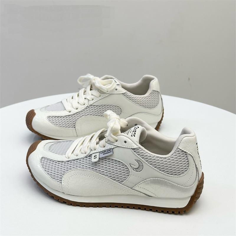 Herbst neue bequeme vielseitige weiche Sohle farblich passende lässige Sportschuhe kleine weiße Schuhe Retro-Stil