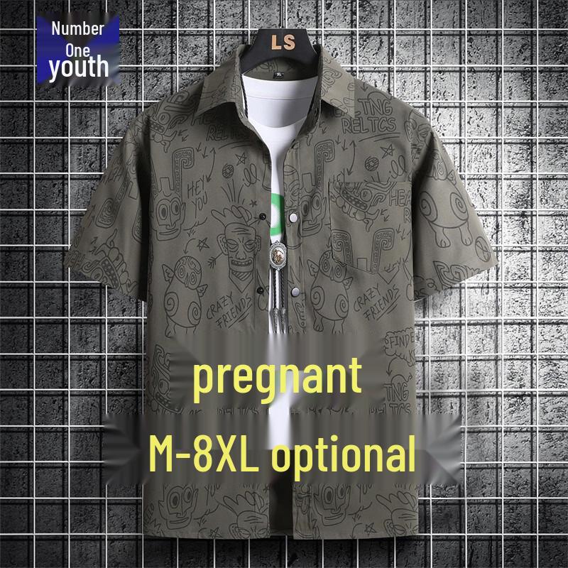 Top Youth Men s Ice Silk Quick-Dry Plus Size Short Sleeve Shirt XL
