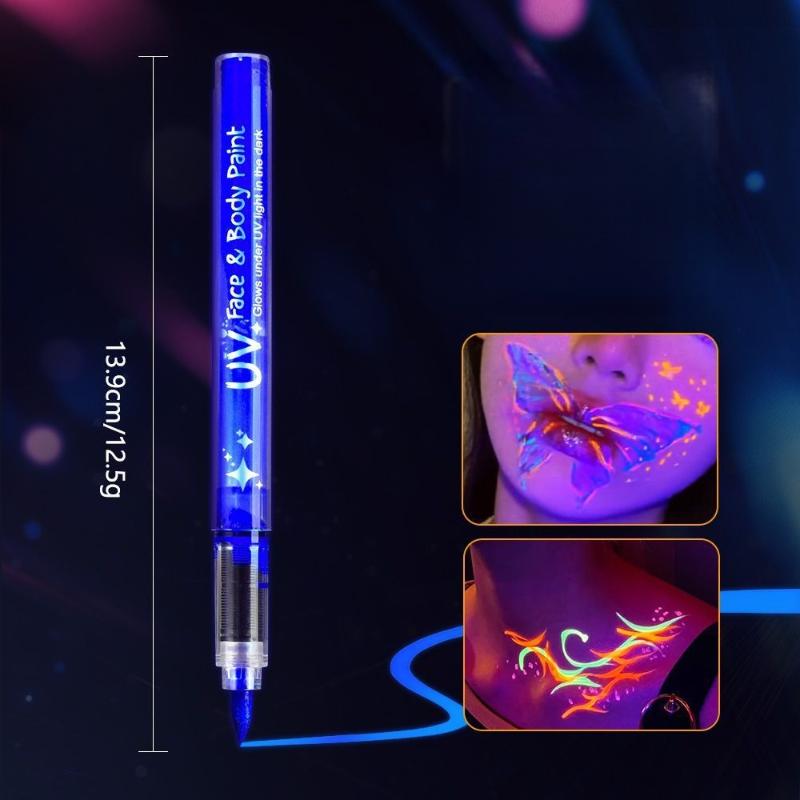 

Hot Sale 1/8cs Student Children Creative Painting Fluorescent Marker Pen Colorful Luminous Pen Human Face Paint Pen