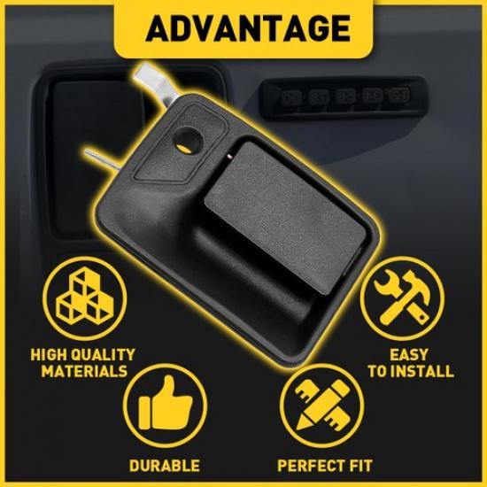 Front Outside Exterior Door Handle Black Passenger Right Side RH for Super Duty