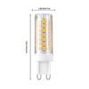 10 ks stmívatelná LED žárovka G9 6W AC220V bez blikání 88×SMD2835 690LM G9 kapslová lampa pro lustrNáhrada 70W halogenové