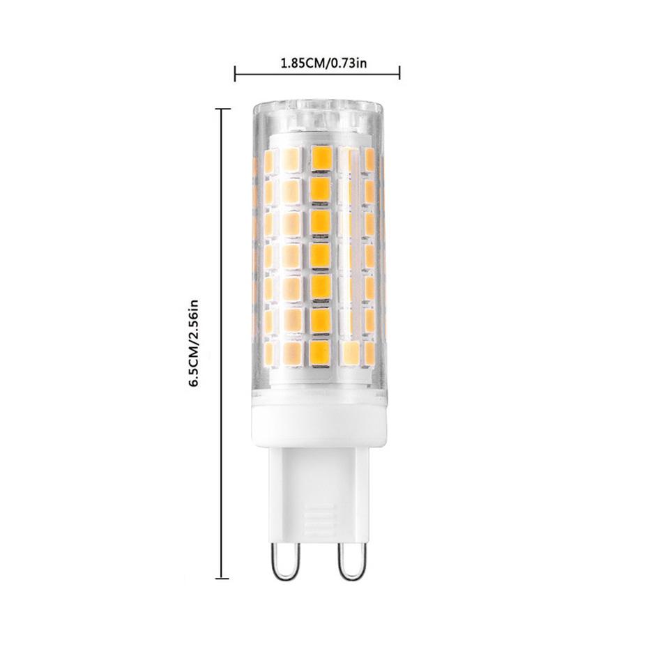 10 ks stmívatelná LED žárovka G9 6W AC220V bez blikání 88×SMD2835 690LM G9 kapslová lampa pro lustrNáhrada 70W halogenové