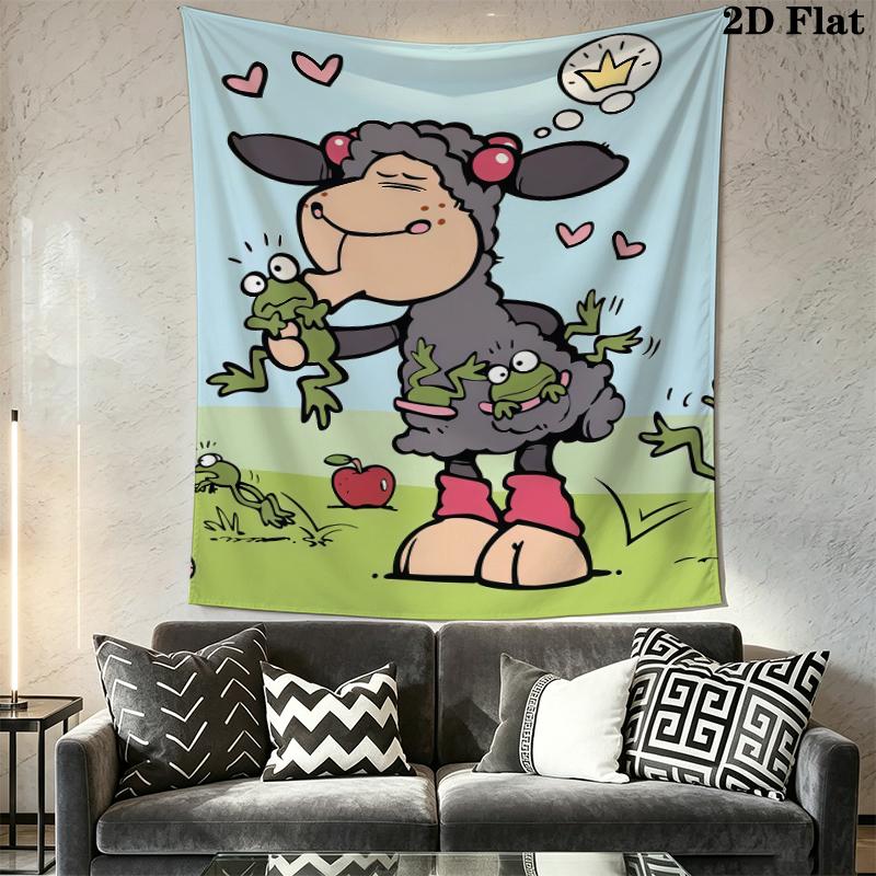 Jolly Logan Wall Tapestry Aesthetic Wall Hanging Printed Fabric Blanket Decorative Tapestries for Bedroom Living Room Home Decor