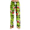 Pajama Pants Sleepwear Casual Drawstring Elastic Waist Pants Comfy Straight Yoga Loose Trousers